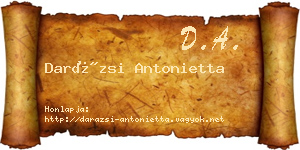 Darázsi Antonietta névjegykártya